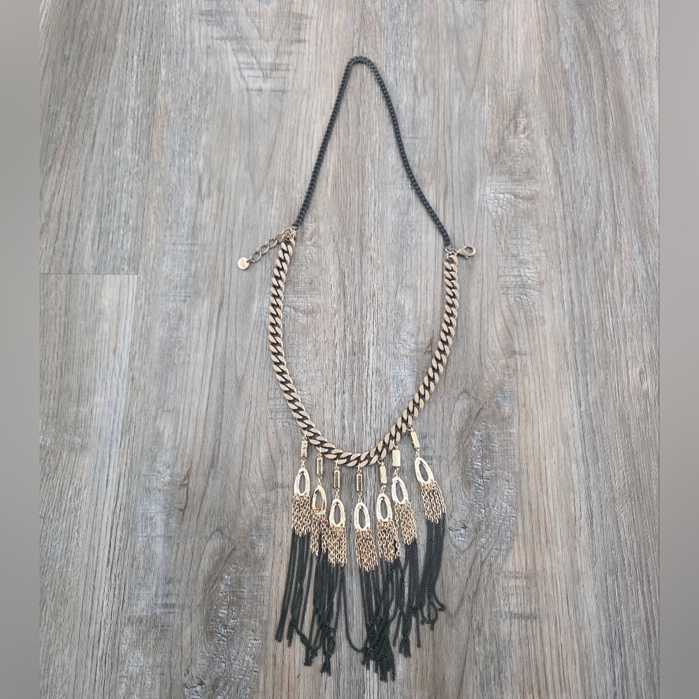Stella & Dot Women's  Elegant Gold and Black Necklace